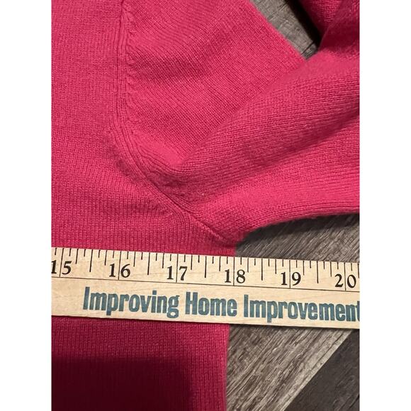 Lands' End Womens Pink 100% Cashmere Crew Neck Sweater XS Preppy Old Money Cozy - Picture 9 of 9
